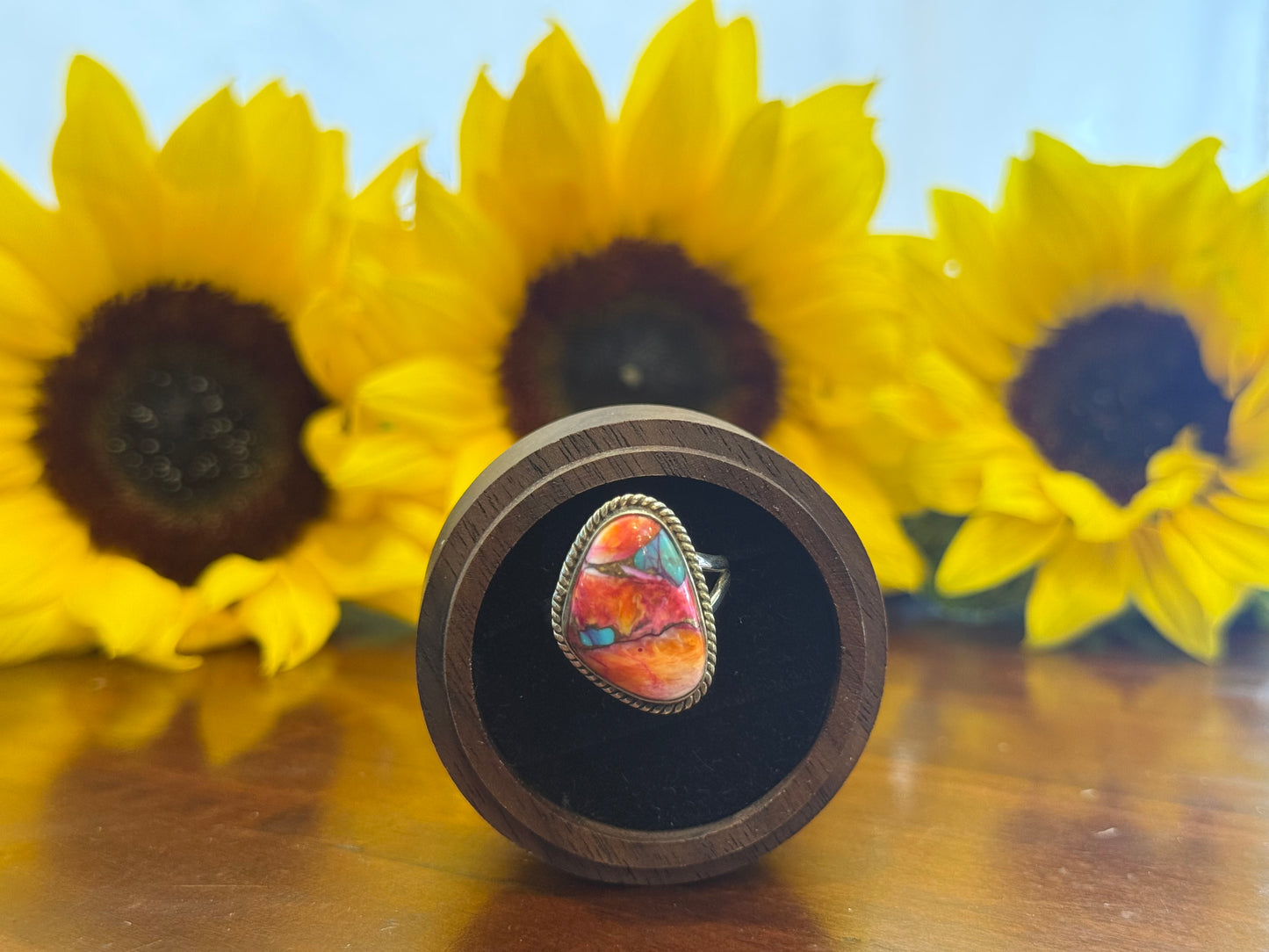 Pink Copper Turquoise •Remi• Ring