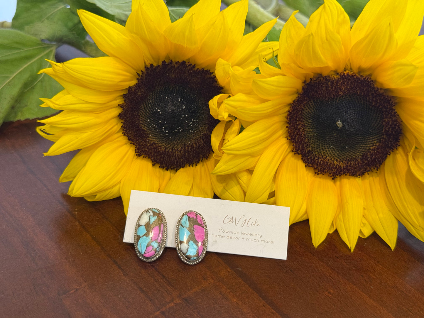 Cotton Candy Turquoise earrings
