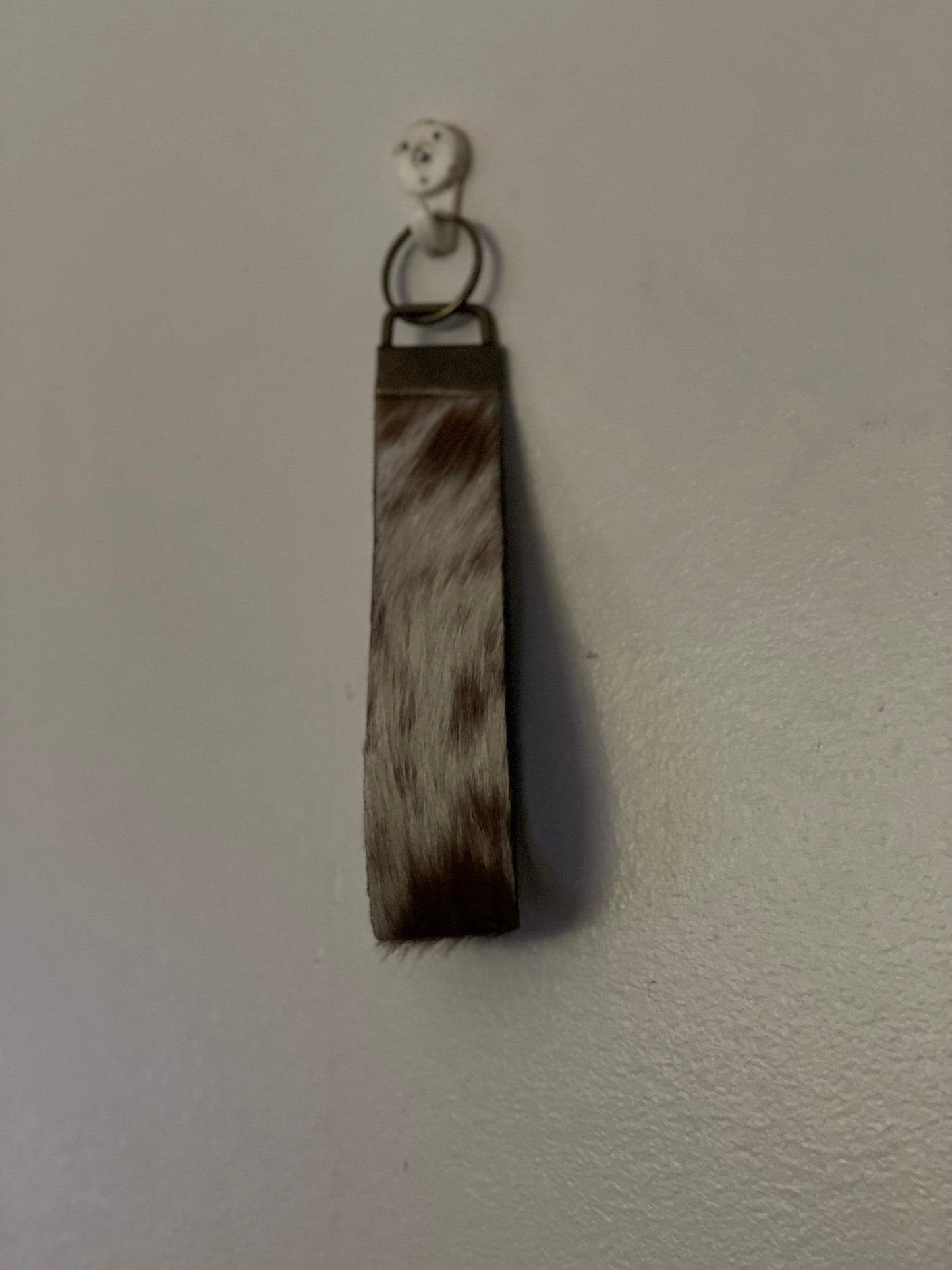Cowhide keychain