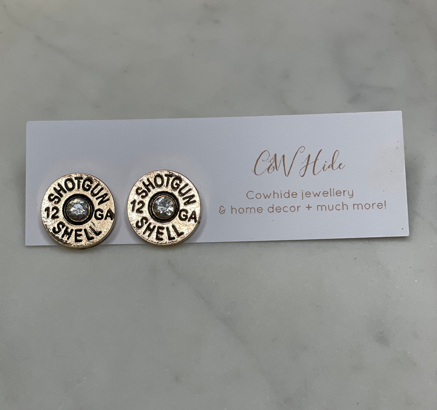 12 GA shotgun shell stud earrings