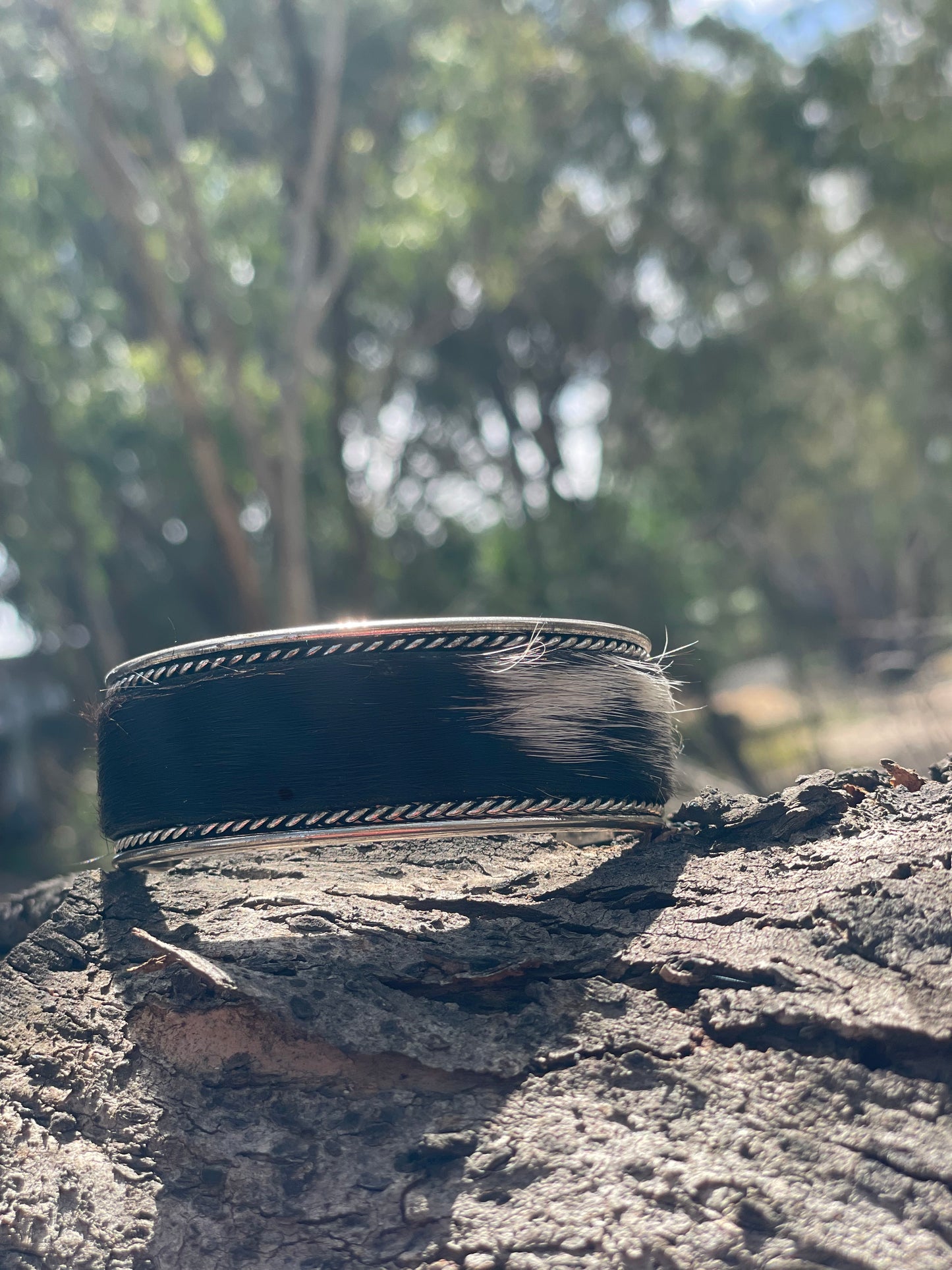 Cowhide cuff bracelet