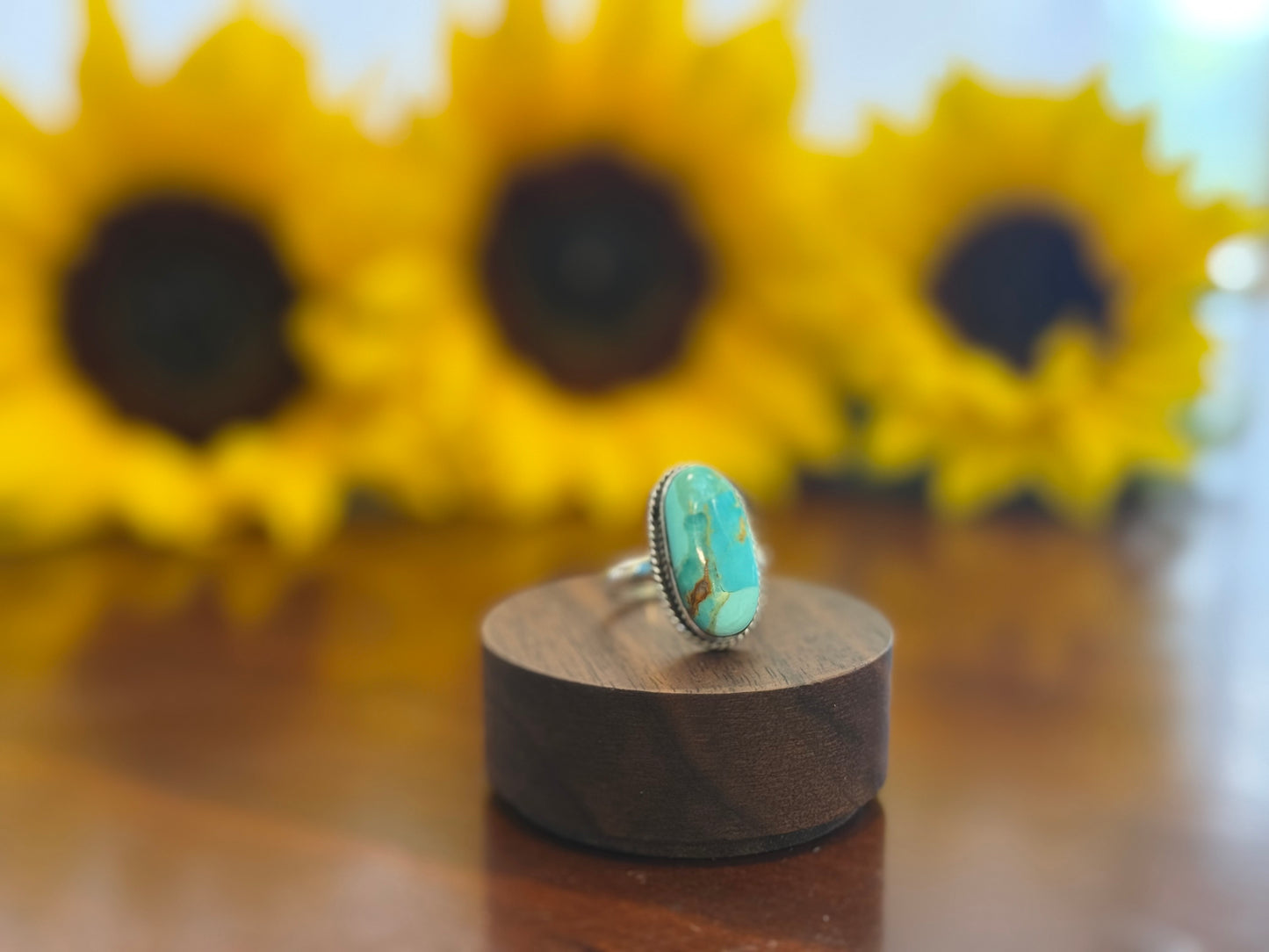 Genuine Kingman Turquoise•Penny• Ring