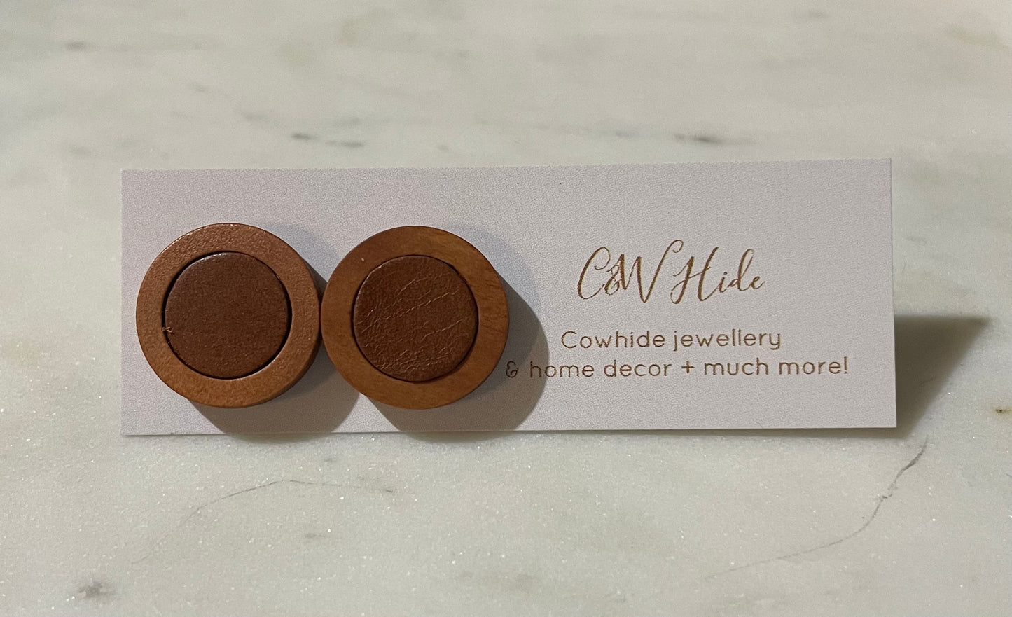 12mm wood & leather stud