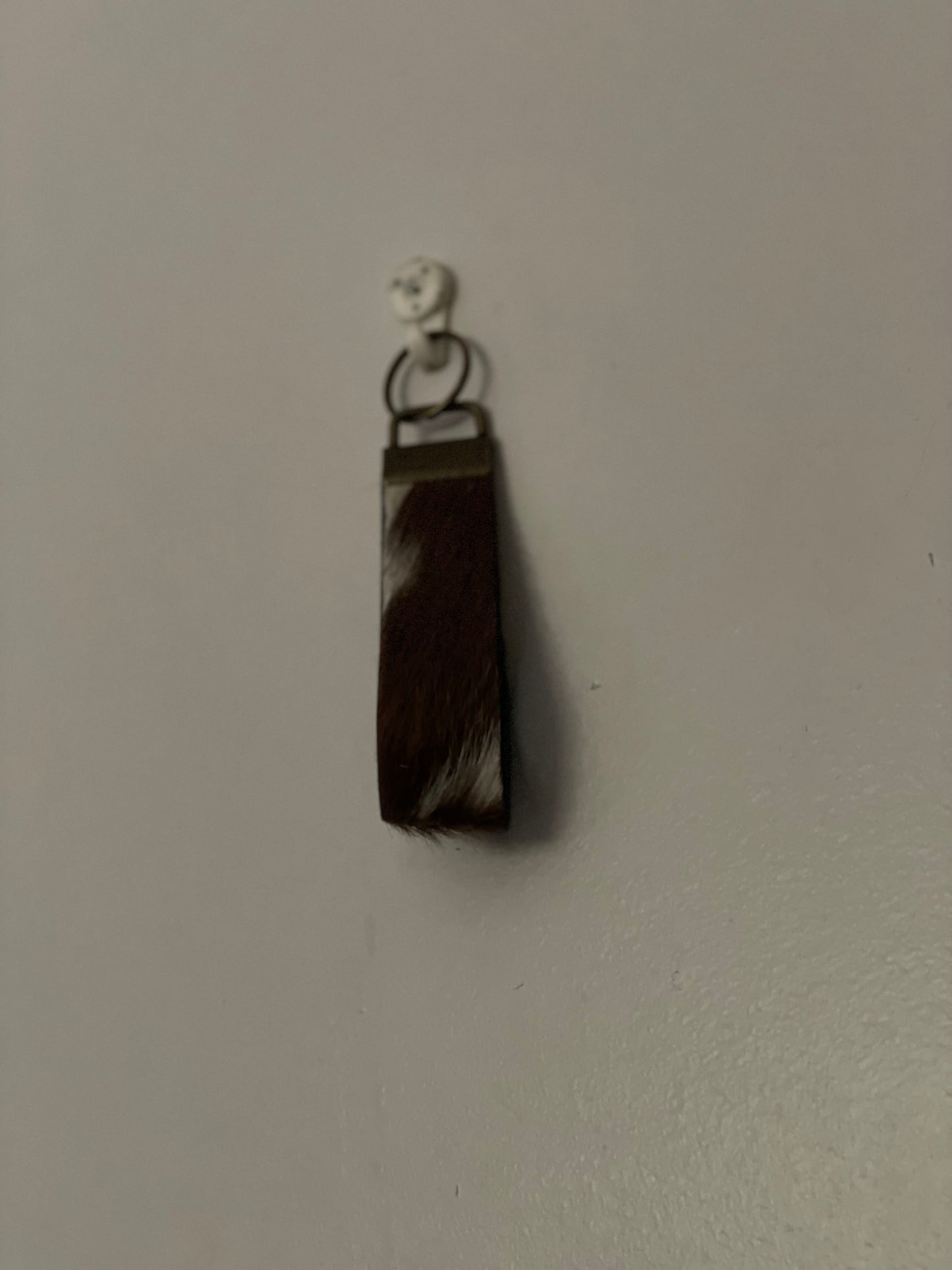 Cowhide keychain