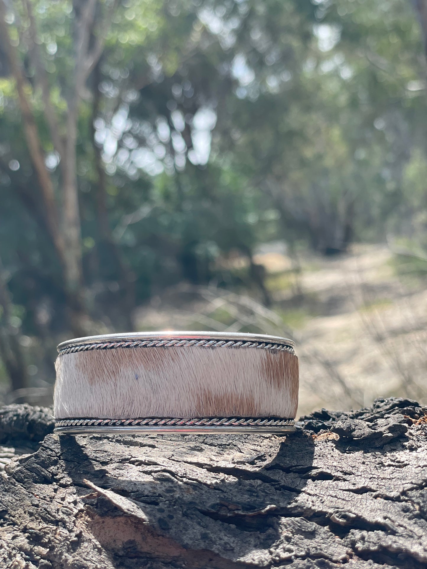 Cowhide cuff bracelet