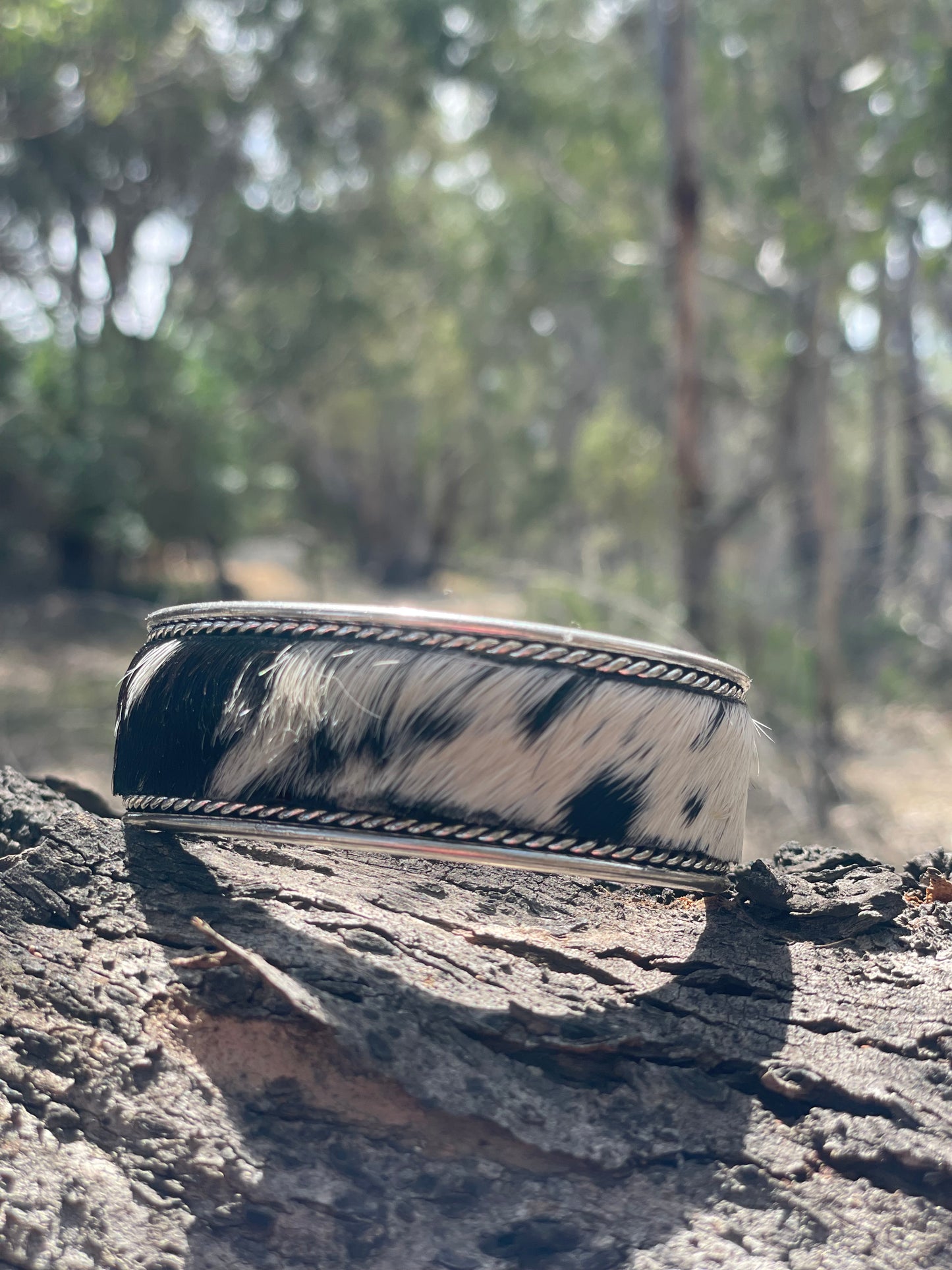 Cowhide cuff bracelet