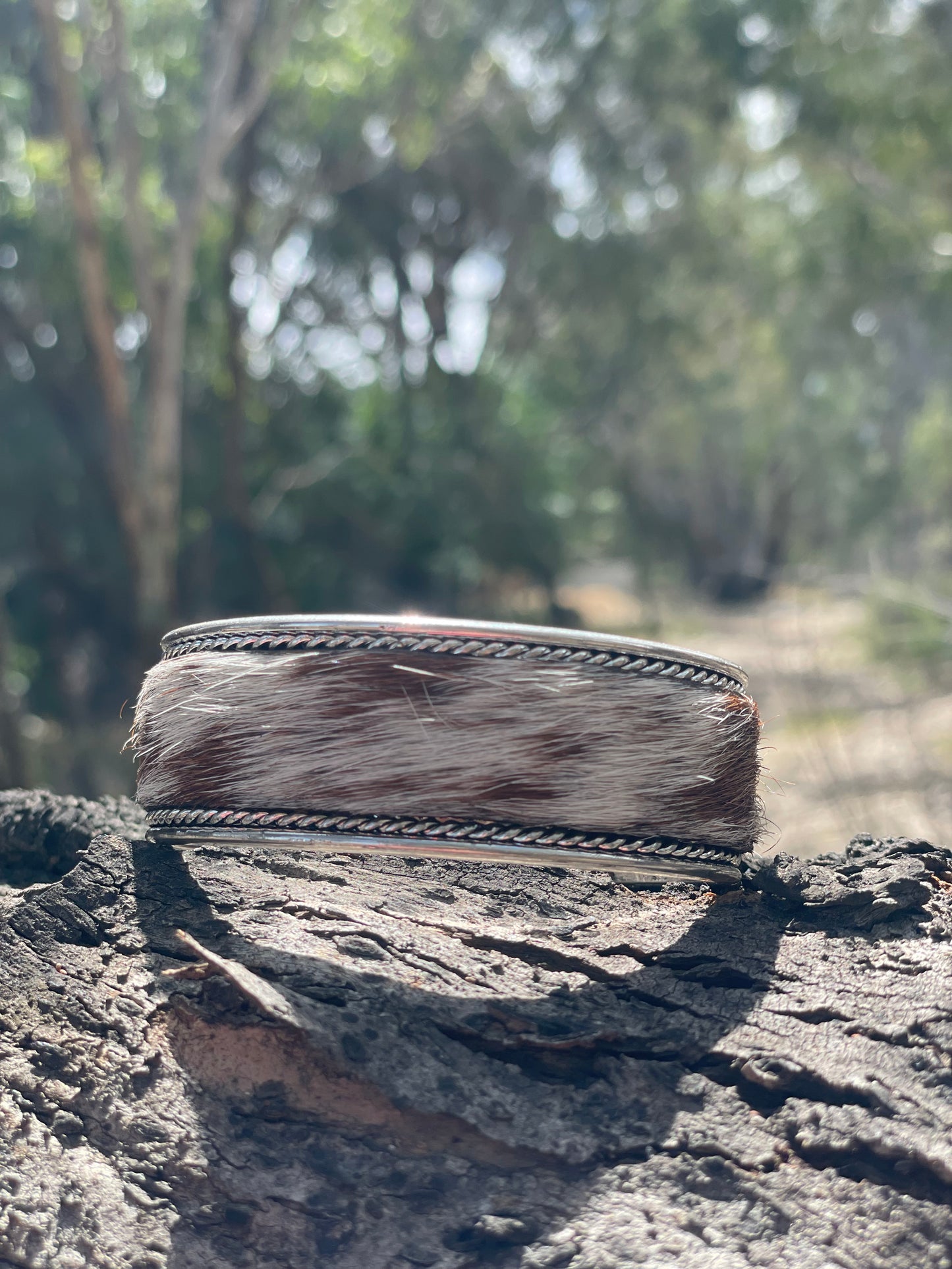 Cowhide cuff bracelet