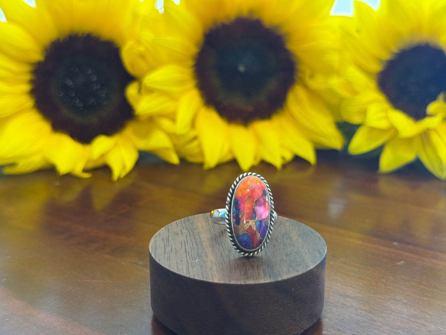 Purple Oyster Turquoise•Penny• Ring