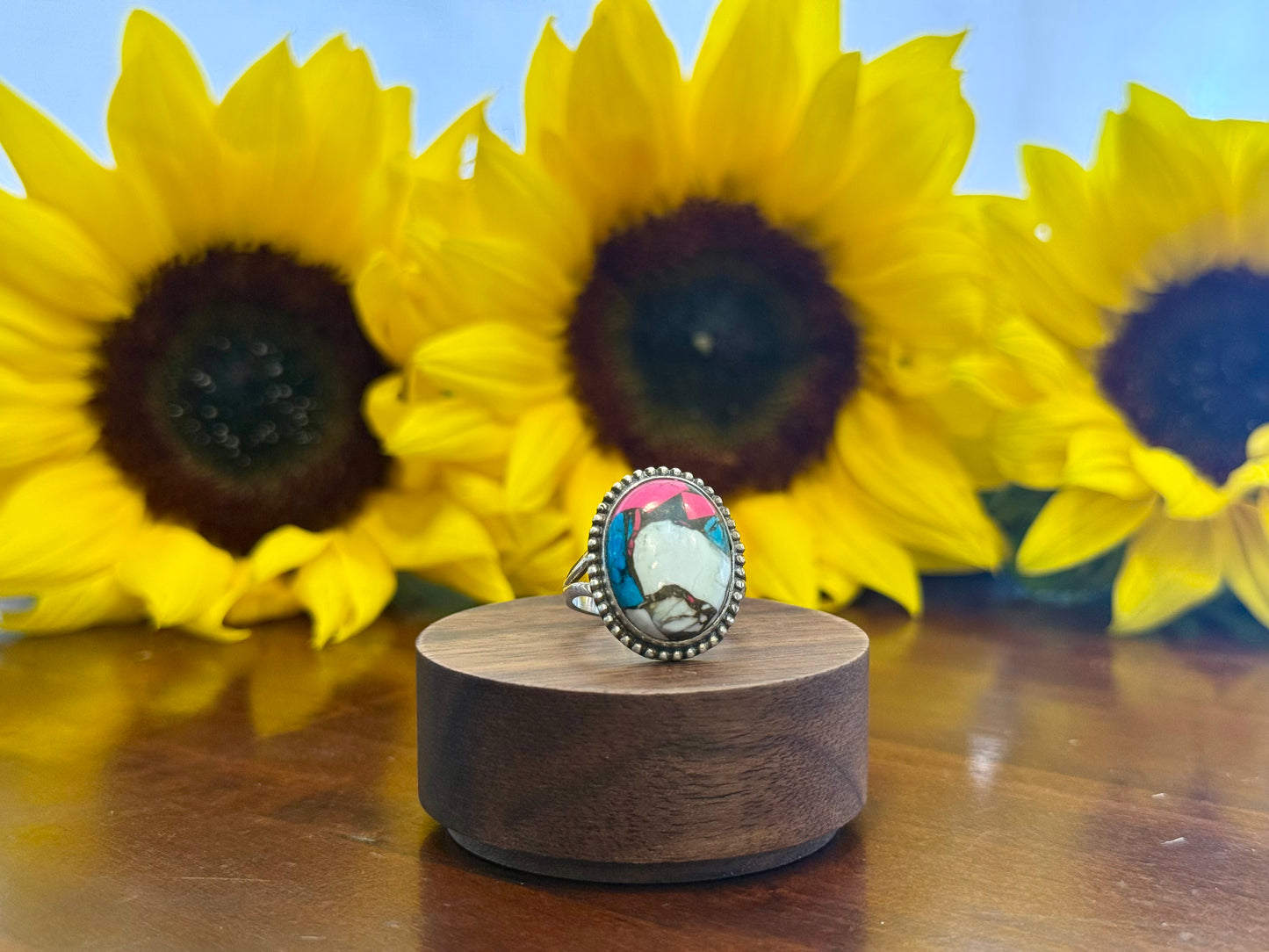 Cotton Candy Turquoise •Evie• Ring