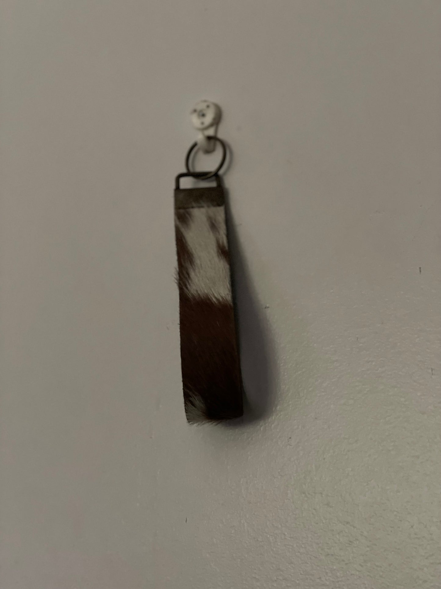 Cowhide keychain