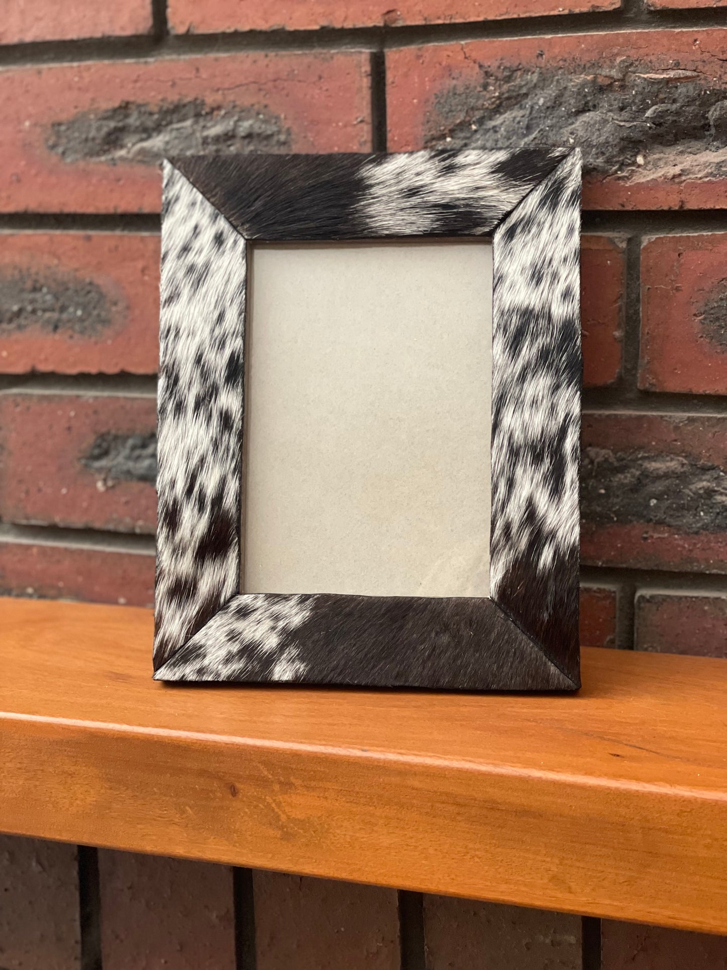 Black & white Cowhide photo frame
