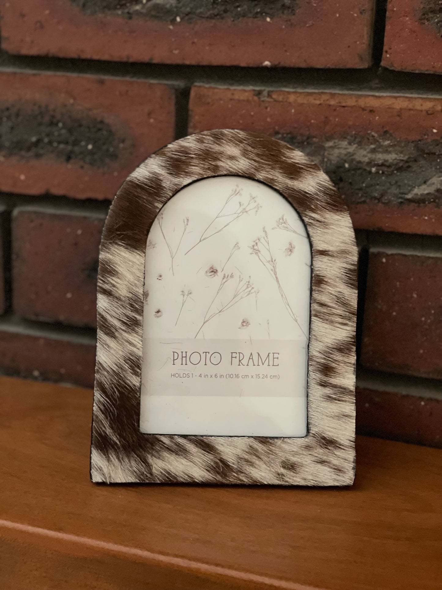 Arched Cowhide photo frame