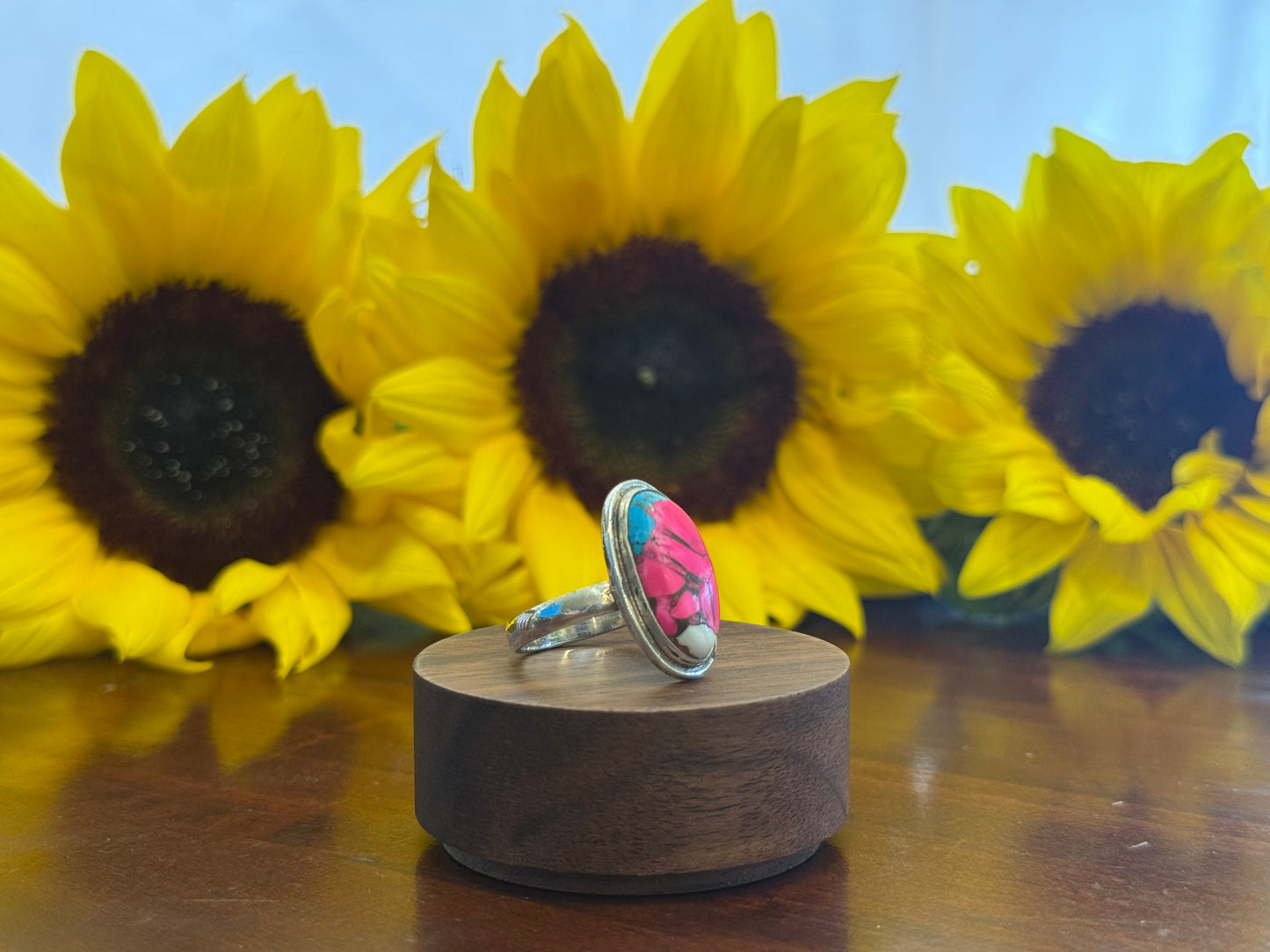 Genuine Cotton Candy Turquoise•Billie• Ring