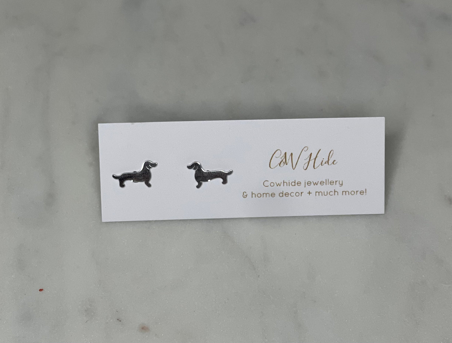 Mini Dachshund stud earrings