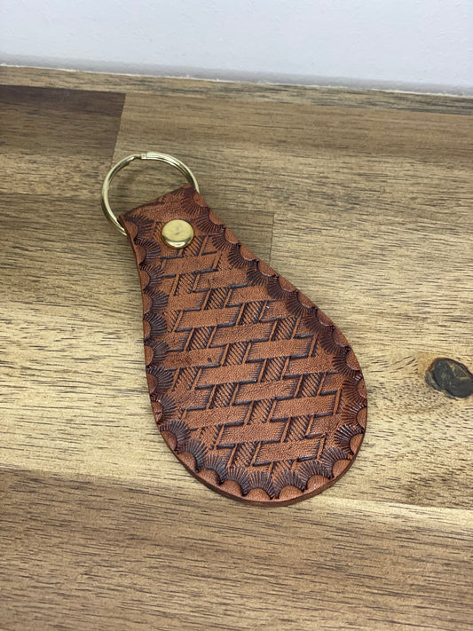 Basket weave keychain