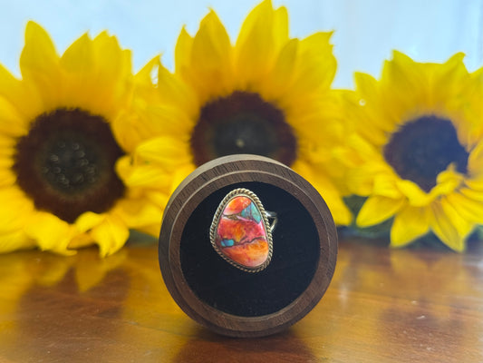 Pink Copper Turquoise •Remi• Ring