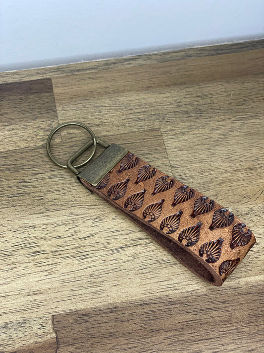 Leather hoop key chain (Medium)