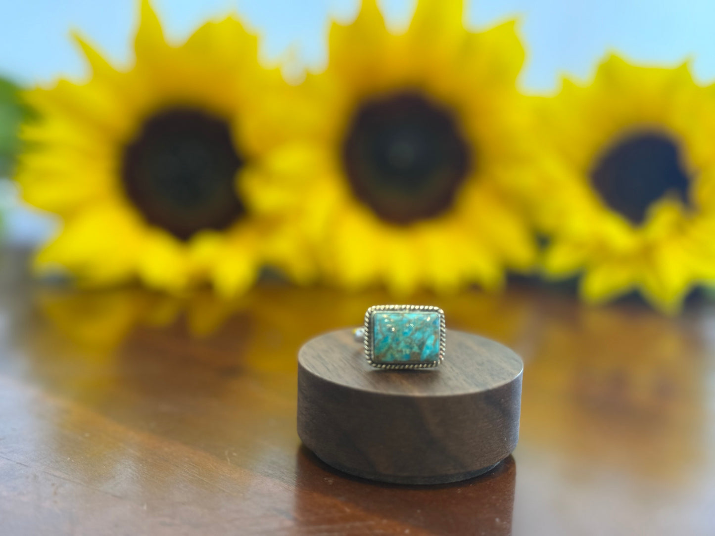 Genuine Copper Turquoise•Poppy• Ring