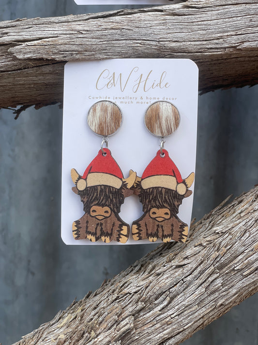 Highlander & hide Christmas earrings