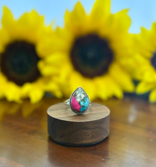 Cotton Candy Turquoise •Lilly• ring