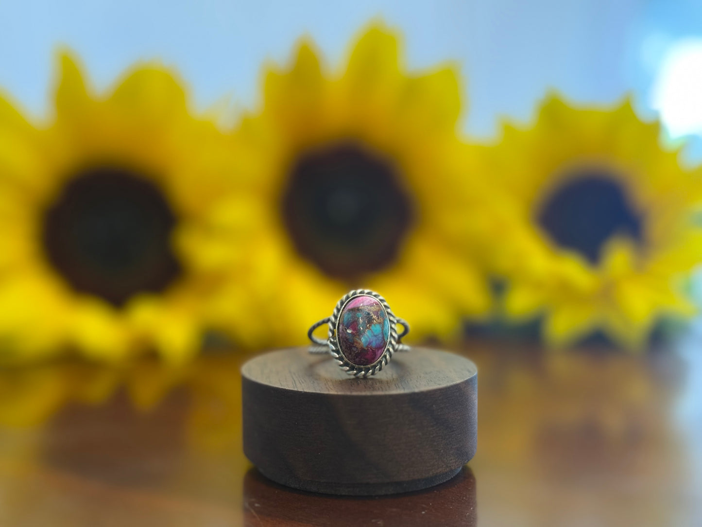 Purple Oyster Turquoise•Phoebe• Ring