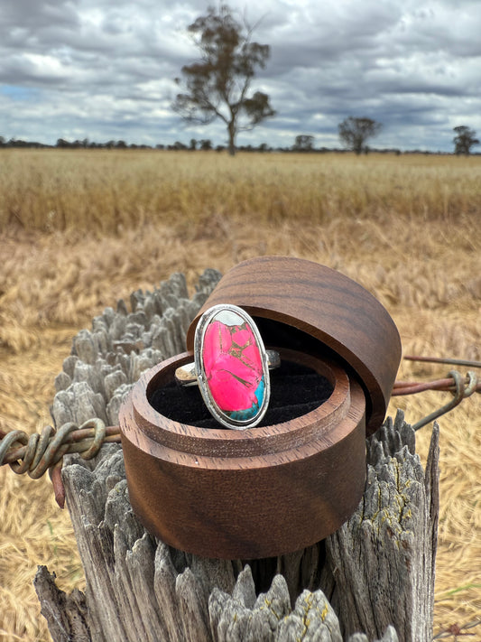 Cotton Candy Turquoise Sterling silver ring