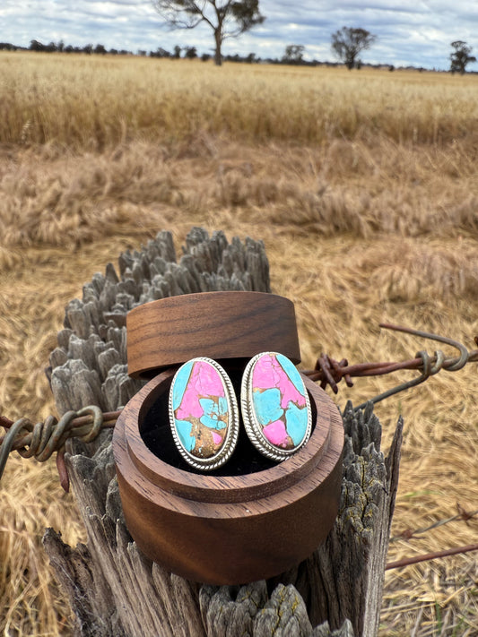 Cotton Candy Turquoise earrings