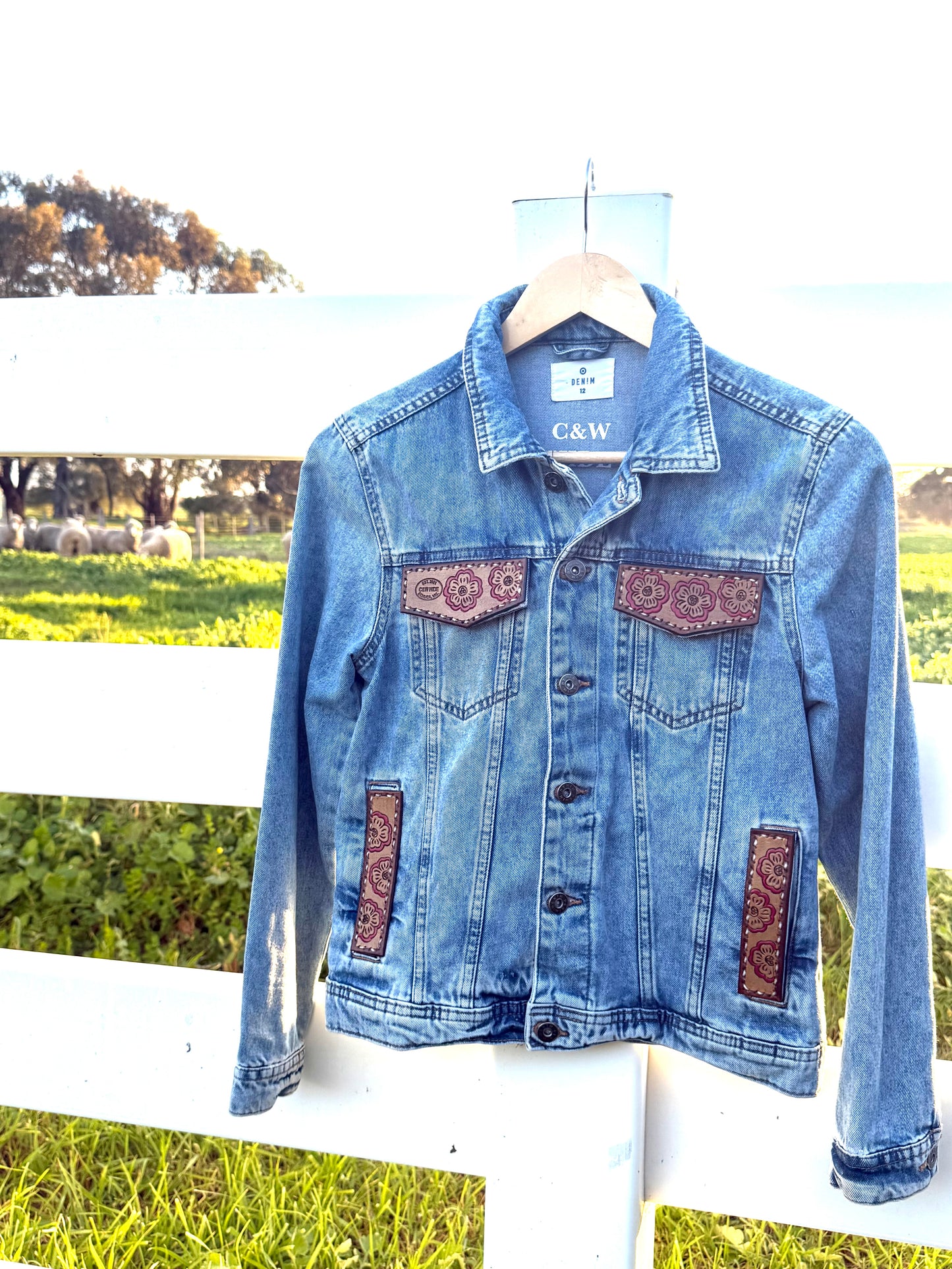 A Cowgirl & her dog Denim jacket