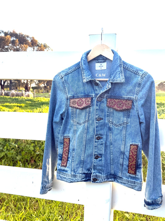 A Cowgirl & her dog Denim jacket