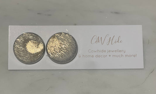 16mm Gold acid washed Cowhide stud