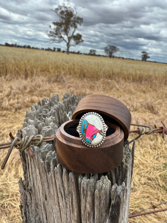 Cotton Candy Turquoise Sterling Silver ring
