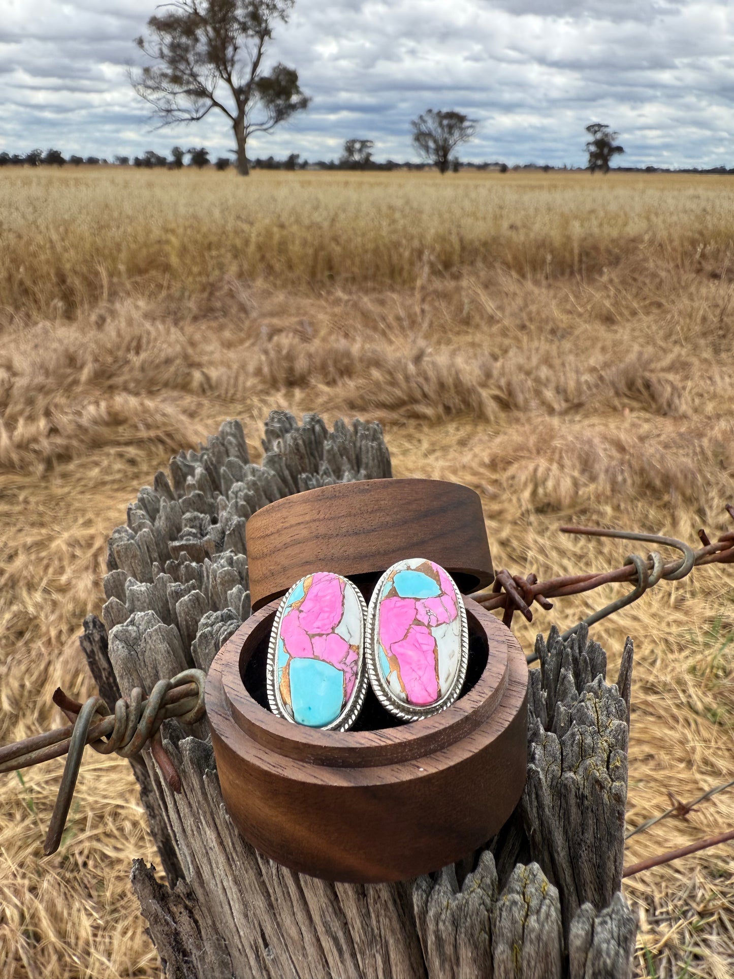 Cotton Candy Turquoise earrings