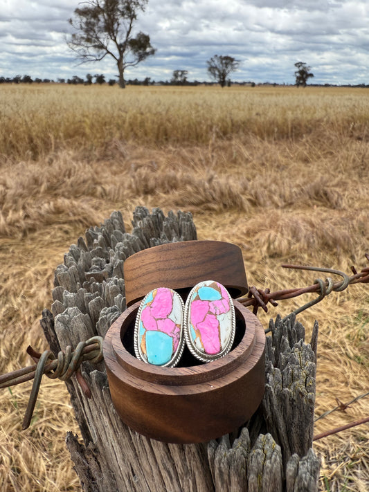 Cotton Candy Turquoise earrings