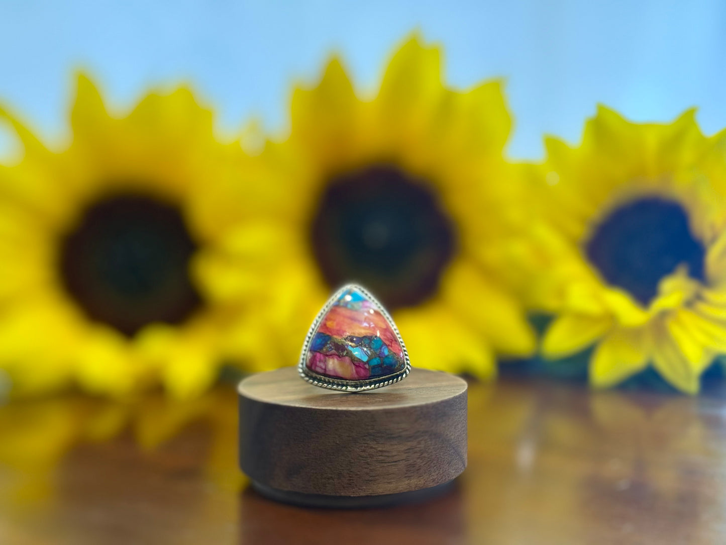 Purple Oyster Turquoise •Bella• Ring