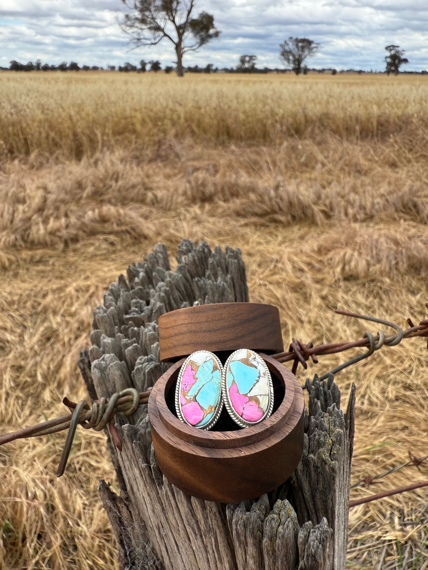 Cotton Candy Turquoise earrings