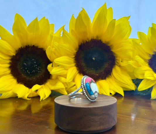 Cotton Candy Turquoise •Evie• Ring