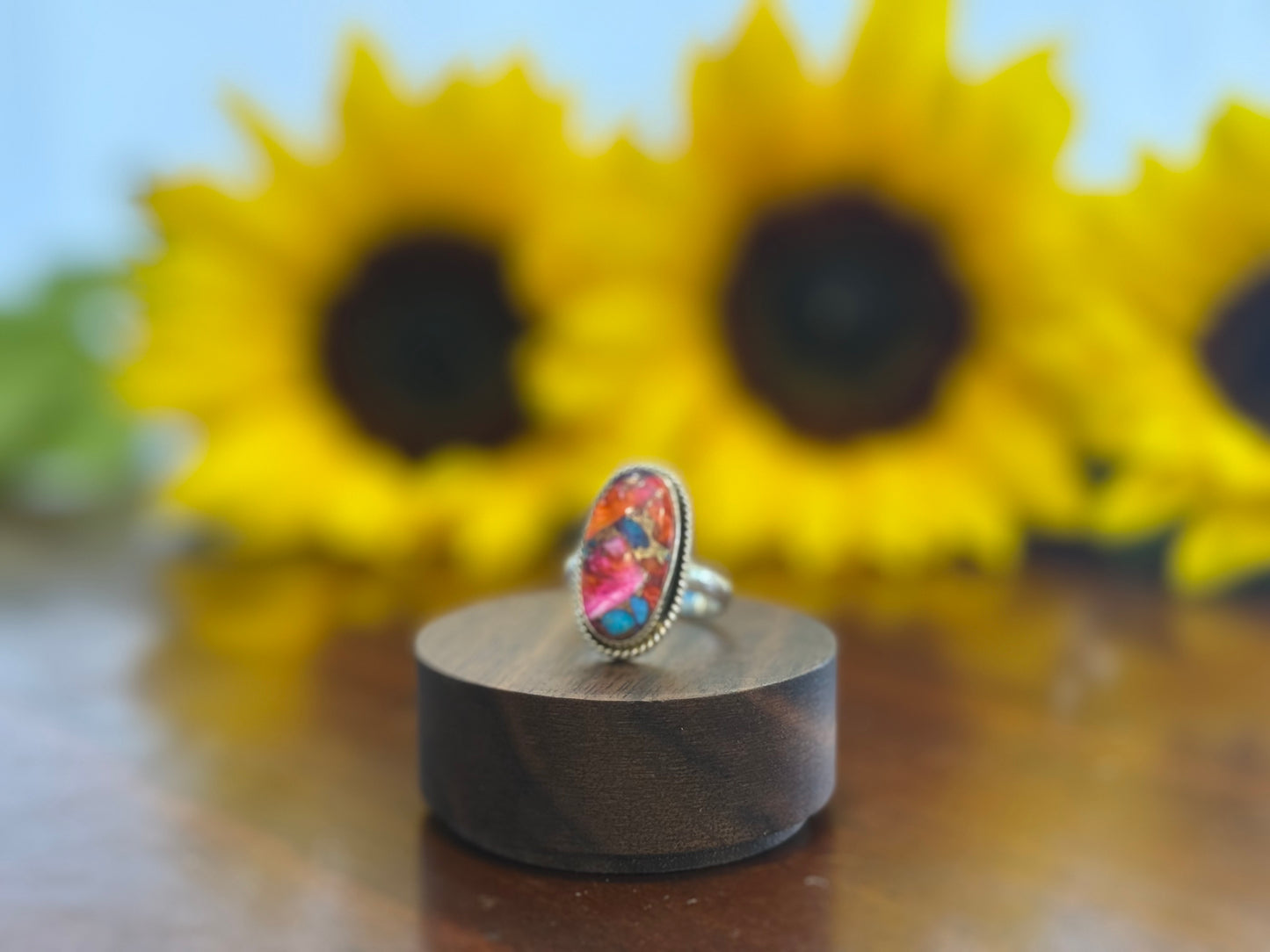 Purple Oyster Turquoise•Penny• Ring