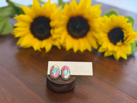 Cotton Candy Turquoise earrings