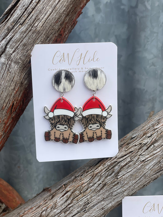 Highlander & hide Christmas earrings