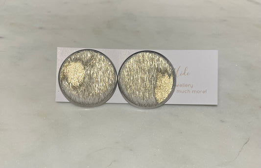 25mm Gold acid washed Cowhide stud