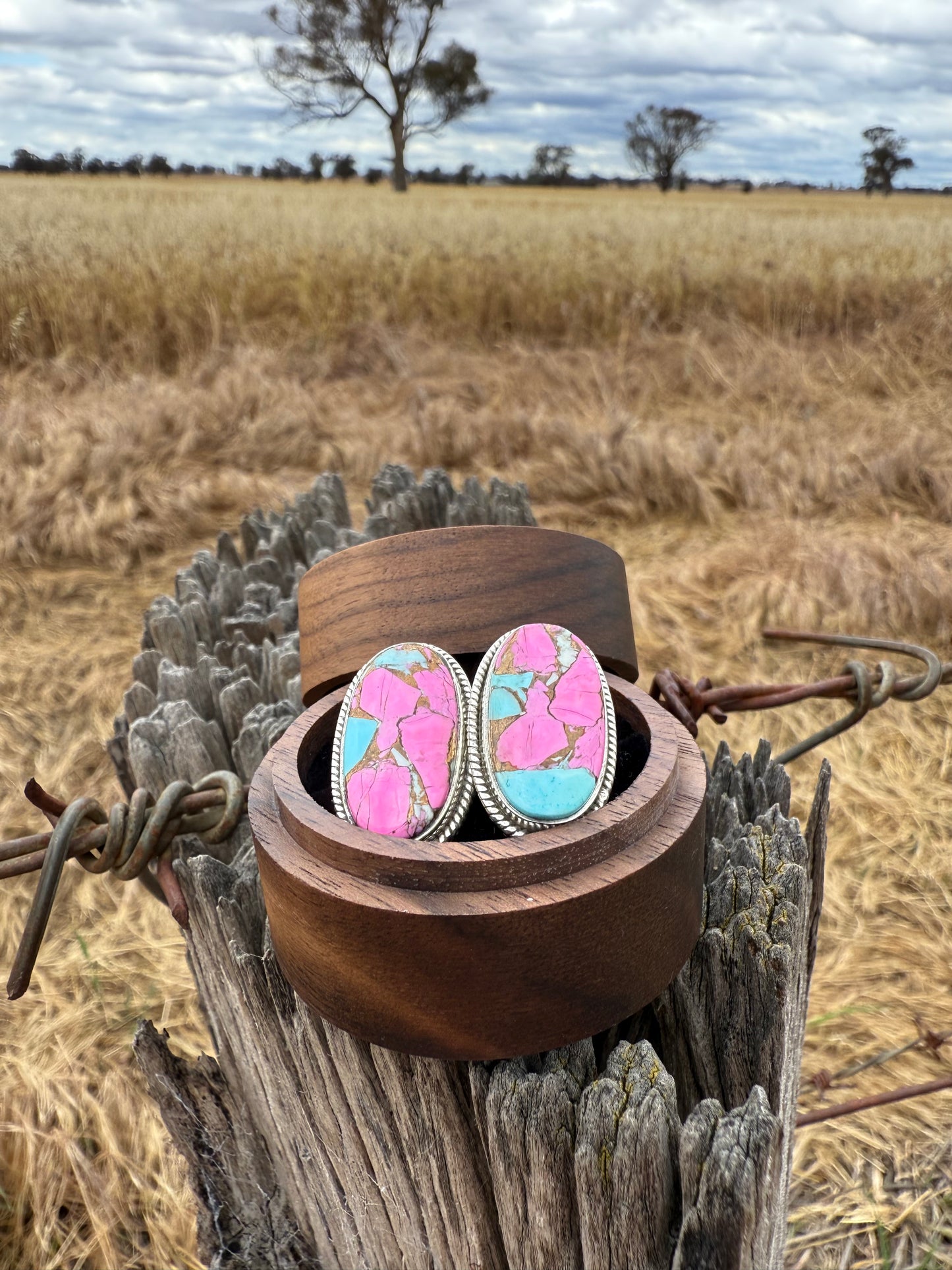 Cotton Candy Turquoise earrings