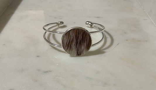 Cowhide cuff bracelet