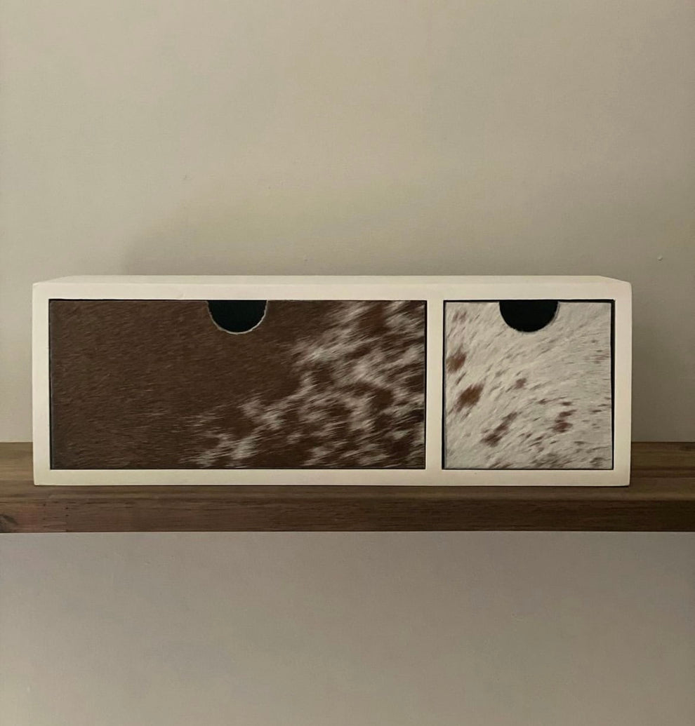 Cowhide Desk draw – C&W hide