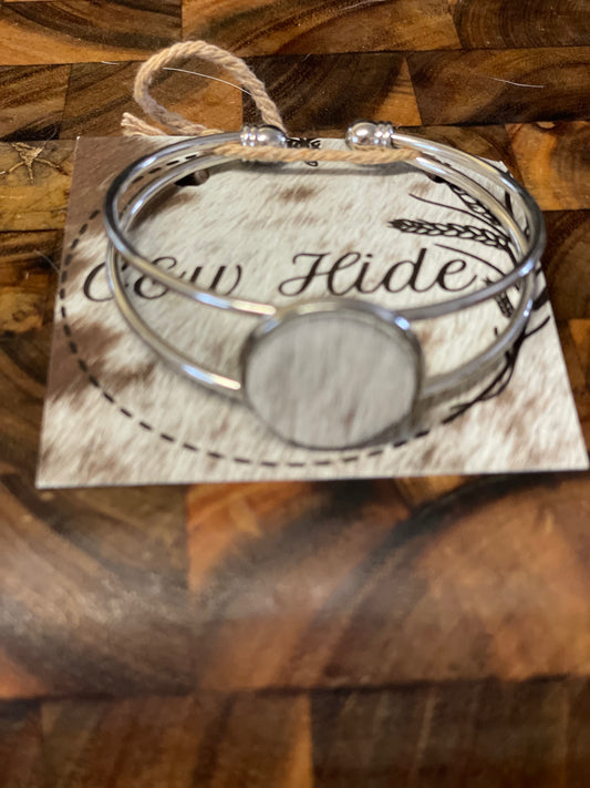 Hide cuff bracelet