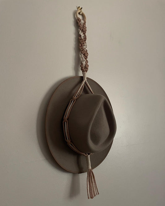 Macrame hat hangers