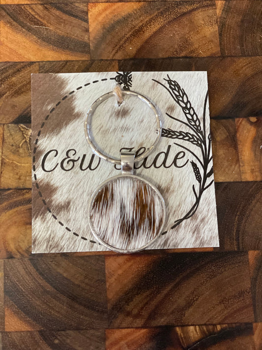 Cowhide key ring